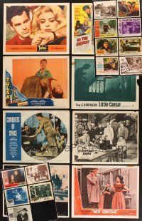 8x044 LOT OF 21 LOBBY CARDS '40s-70s Exorcist, Mon Oncle, Republic serials & many more!