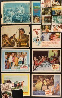 8x045 LOT OF 19 LOBBY CARDS '30s-60s Laurel & Hardy, Jerry Lewis. Charley Chase & more!