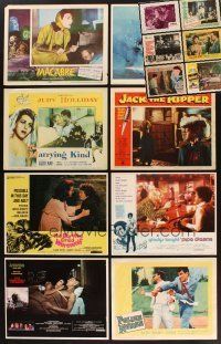 8x047 LOT OF 14 LOBBY CARDS '30s-70s Macabre, Side Show, Conquest of the Planet of the Apes+more!