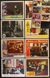 8x054 LOT OF 15 HORROR/SCI-FI LOBBY CARDS '50s-60s Evil of Frankenstein, Phantom of the Opera