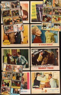 8x055 LOT OF 32 LOBBY CARDS OF MEN GETTING PUNCHED '40s-70s cool close images of fight scenes!