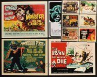 8x075 LOT OF 10 REPRODUCTION LOBBY CARDS '90s-00s some of the best 1950s horror/sci-fi art!
