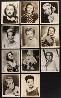 8x161 LOT OF 11 8x10 PORTRAIT STILLS OF FEMALE STARS '50s-60s Turner, Crawford, Stanwyck & more!