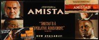 8x250 LOT OF 2 VIDEO VINYL BANNERS '90s Amistad & Hard Target!