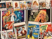 8x261 LOT OF 15 FOLDED AND UNFOLDED BELGIAN AND DUTCH POSTERS FROM EUROPEAN MOVIES '60s-70s cool!