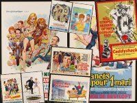 8x262 LOT OF 9 UNFOLDED BELGIAN AND DUTCH POSTERS FROM U.S. AND BRITISH COMEDIES '60s-80s cool!