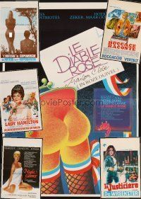 8x265 LOT OF 6 FOLDED BELGIAN POSTERS '60s-80s great different sexy photos & artwork!