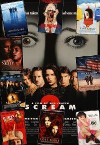 8x305 LOT OF 37 UNFOLDED MOSTLY DOUBLE-SIDED ONE-SHEETS '90 - '00 Scream 2 & many more!