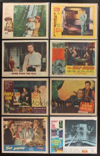 8x036 LOT OF 97 LOBBY CARDS '48 - '74 Robert Mitchum, Bob Hope, gambling Robert Young & more!