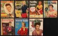 8x100 LOT OF 6 SCREEN GUIDE MAGAZINES '50s Janet Leigh, Betty Grable, Ava Gardner & more!