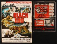8x095 LOT OF 2 FOLDED CUT PRESSBOOKS '50s-60s Black Zoo, How To Make a Monster/Teenage Caveman!