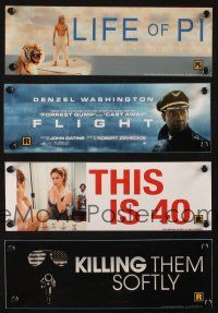 8x064 LOT OF 4 DOUBLE-SIDED 4x12 MOVIE THEATER MYLARS '10s Life of Pi, Flight, This Is 40 & more!