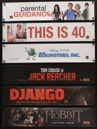 8x256 LOT OF 6 DOUBLE-SIDED 5x25 MOVIE THEATER MYLARS '00s-10s Django Unchained, The Hobbit & more!
