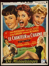 8y008 AS LONG AS THEY'RE HAPPY Belgian '57 art of sexy Diana Dors, Janette Scott, Jean Carson!