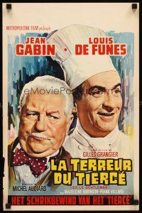 8y083 GENTLEMAN FROM EPSOM Belgian '62 wacky art of Jean Gabin, chef Louis de Funes!
