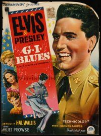 8y080 G.I. BLUES Belgian '60 swing out and sound off with Elvis Presley & sexy Juliet Prowse!