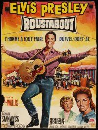 8y167 ROUSTABOUT Belgian '64 roving, restless, reckless Elvis Presley with guitar!