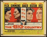 8y526 BIG COUNTRY 1/2sh '58 Gregory Peck, Charlton Heston, William Wyler classic!