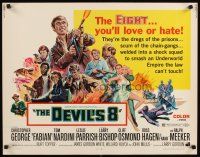 8y597 DEVIL'S EIGHT 1/2sh '69 Christopher George, Fabian, they had a skill for violence, cool art!