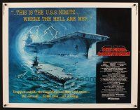 8y623 FINAL COUNTDOWN 1/2sh '80 cool sci-fi artwork of the U.S.S. Nimitz aircraft carrier!