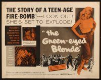 8y649 GREEN-EYED BLONDE 1/2sh '57 sexy bad girl Susan Oliver in tight sweater & jeans!