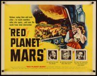 8y790 RED PLANET MARS 1/2sh '52 art of Peter Graves & sexy Andrea King trying to save the world!