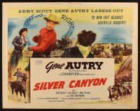 8y833 SILVER CANYON 1/2sh '51 cowboy Gene Autry lashes out to win against guerilla raiders!