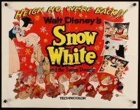8y837 SNOW WHITE & THE SEVEN DWARFS 1/2sh R58 Walt Disney animated cartoon fantasy classic!