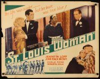 8y849 ST. LOUIS WOMAN white title 1/2sh '34 sexy Jeanette Loff & Johnny Mack Brown in tuxedo!