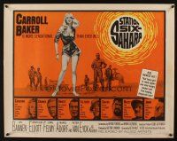 8y851 STATION SIX-SAHARA 1/2sh '64 super sexy Carroll Baker is alone with five men in the desert!