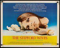8y853 STEPFORD WIVES 1/2sh '75 wild image of shattered Katharine Ross, from Ira Levin's novel!