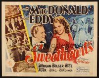 8y862 SWEETHEARTS 1/2sh R62 close up art of Nelson Eddy & pretty Jeanette MacDonald!