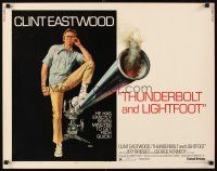 8y881 THUNDERBOLT & LIGHTFOOT style C 1/2sh '74 McGinnis artwork of Clint Eastwood with HUGE gun!