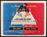 8y885 TOM JONES/IRMA LA DOUCE 1/2sh '66 wacky image of Albert Finney & Shirley MacLaine in bed!