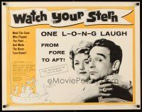 8y908 WATCH YOUR STERN 1/2sh '61 English comedy, Kenneth Connor, Eric Barker!
