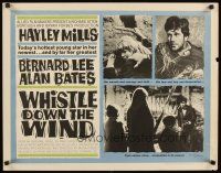 8y911 WHISTLE DOWN THE WIND 1/2sh '62 today's hottest young star Hayley Mills, Bernard Lee!