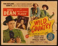 8y913 WILD COUNTRY 1/2sh '47 cowboy Eddie Dean on the trail of the Polka Dot Killer!
