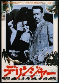 8y296 DILLINGER Japanese '74 different image of gangster Warren Oates & Cloris Leachman!
