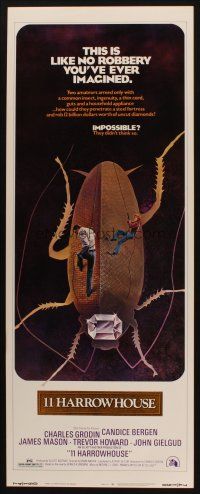 8z004 11 HARROWHOUSE insert '73 Charles Grodin, Candice Bergen, wild FMA art of cockroach building!