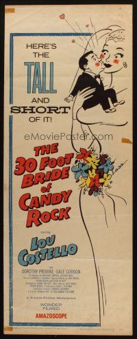 8z011 30 FOOT BRIDE OF CANDY ROCK insert '59 great art of Costello, the tall and short of it!