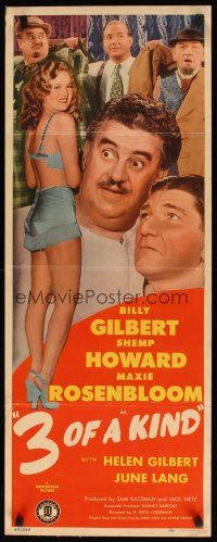 8z007 3 OF A KIND insert '44 Shemp Howard, Billy Gilbert, Maxie Rosenbloom, sexy different image!