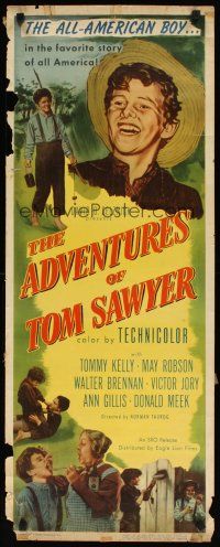 8z027 ADVENTURES OF TOM SAWYER insert R49 Tommy Kelly as Mark Twain's classic character!