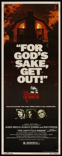 8z039 AMITYVILLE HORROR insert '79 great image of haunted house, for God's sake get out!