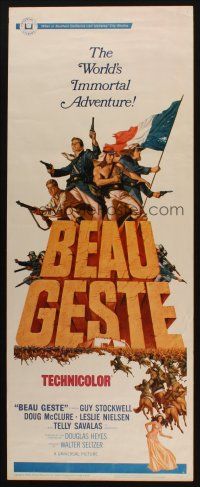 8z073 BEAU GESTE insert '66 Guy Stockwell, Leslie Nielsen, McClure, the world's immortal adventure