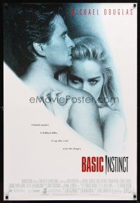 9a060 BASIC INSTINCT 1sh '92 Paul Verhoeven directed, Michael Douglas & sexy Sharon Stone!