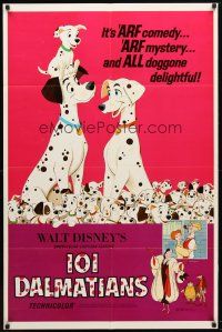 9b661 ONE HUNDRED & ONE DALMATIANS 1sh R72 most classic Walt Disney canine family cartoon!