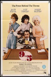 9b013 9 TO 5 1sh '80 Dolly Parton, Jane Fonda & Lily Tomlin w/tied up Dabney Coleman!