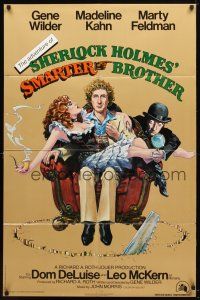 9b019 ADVENTURE OF SHERLOCK HOLMES' SMARTER BROTHER 1sh '75 art of Wilder, Kahn & Feldman by Alvin