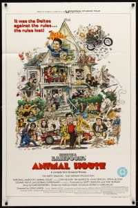 9b051 ANIMAL HOUSE style B 1sh '78 John Belushi, Landis classic, art by Nick Meyerowitz!
