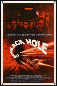9b106 BLACK HOLE int'l 1sh '79 Disney sci-fi, cool art of Schell, Anthony Perkins, Robert Forster!